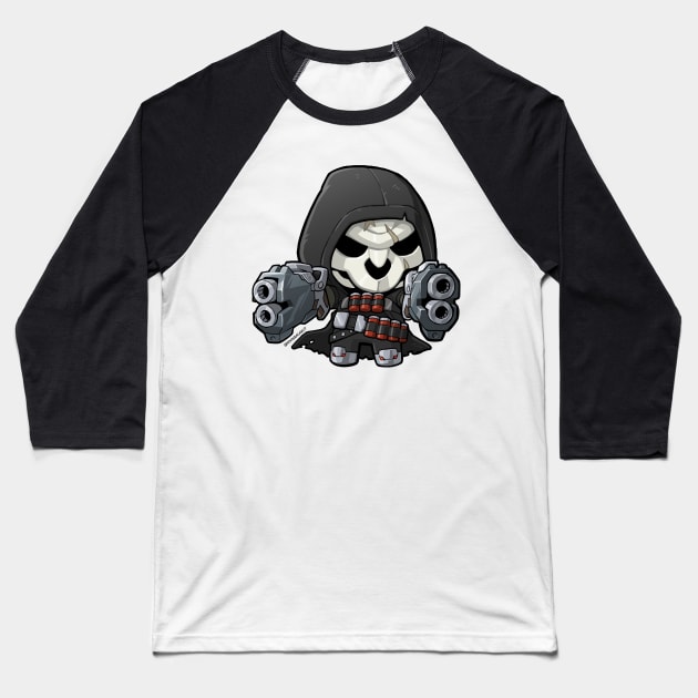 Lil Black-Robed Ghost Baseball T-Shirt by fallerion